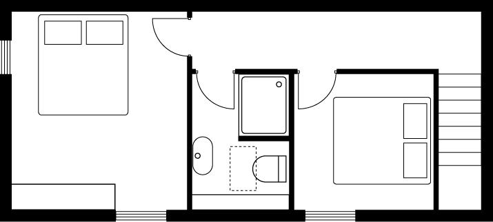 Villa Viganj, Pelješac - 1st floor plan
